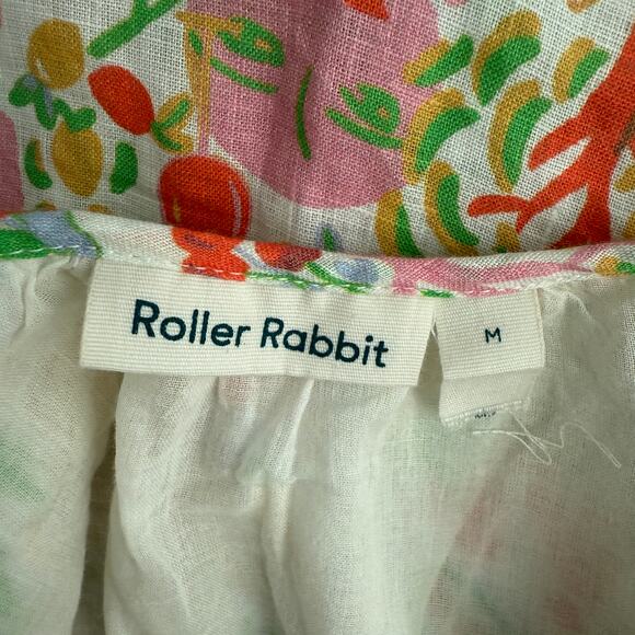 Roller Rabbit Bari Dakota Maxi Dress Linen Tropical Print | Women’s Medium - Picture 4 of 12